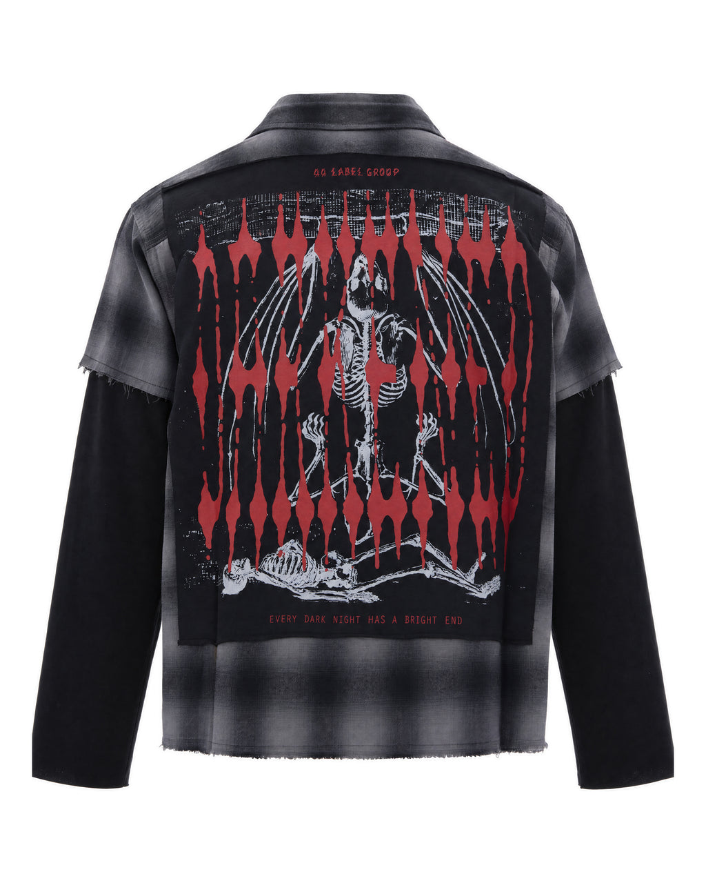 Flannel Overshirt – Overdye Gray High Risk Red Pat