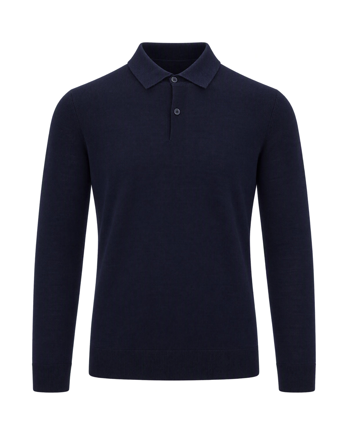 
Fine Knit Polo – Navy