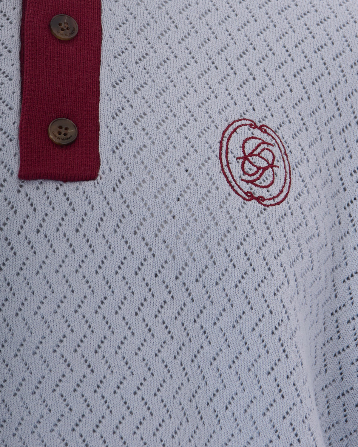 
Perforated Polo D Mirror – Light Blue
