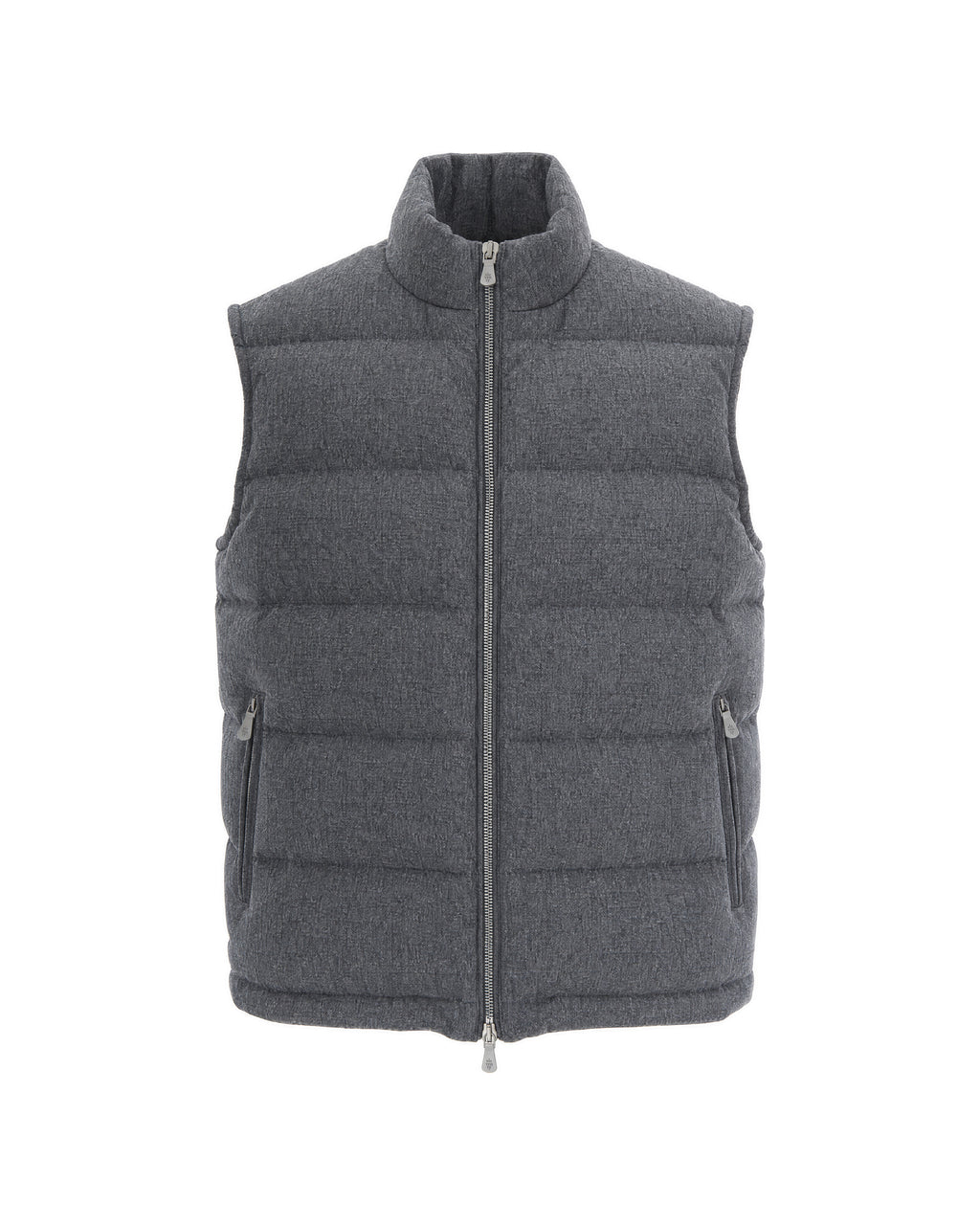 Full-Zip Vest – Medium Grey Melange