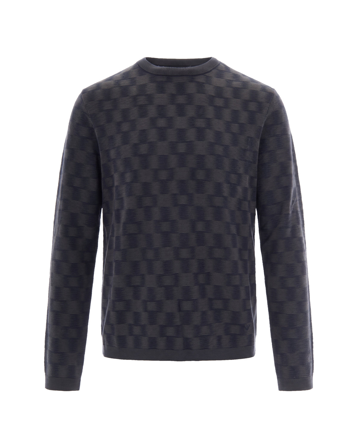 
Patterned Knit Sweater – Navy Fancy