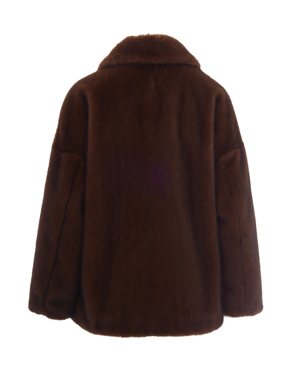
Soft Faux Fur Bomber – Dark Brown
