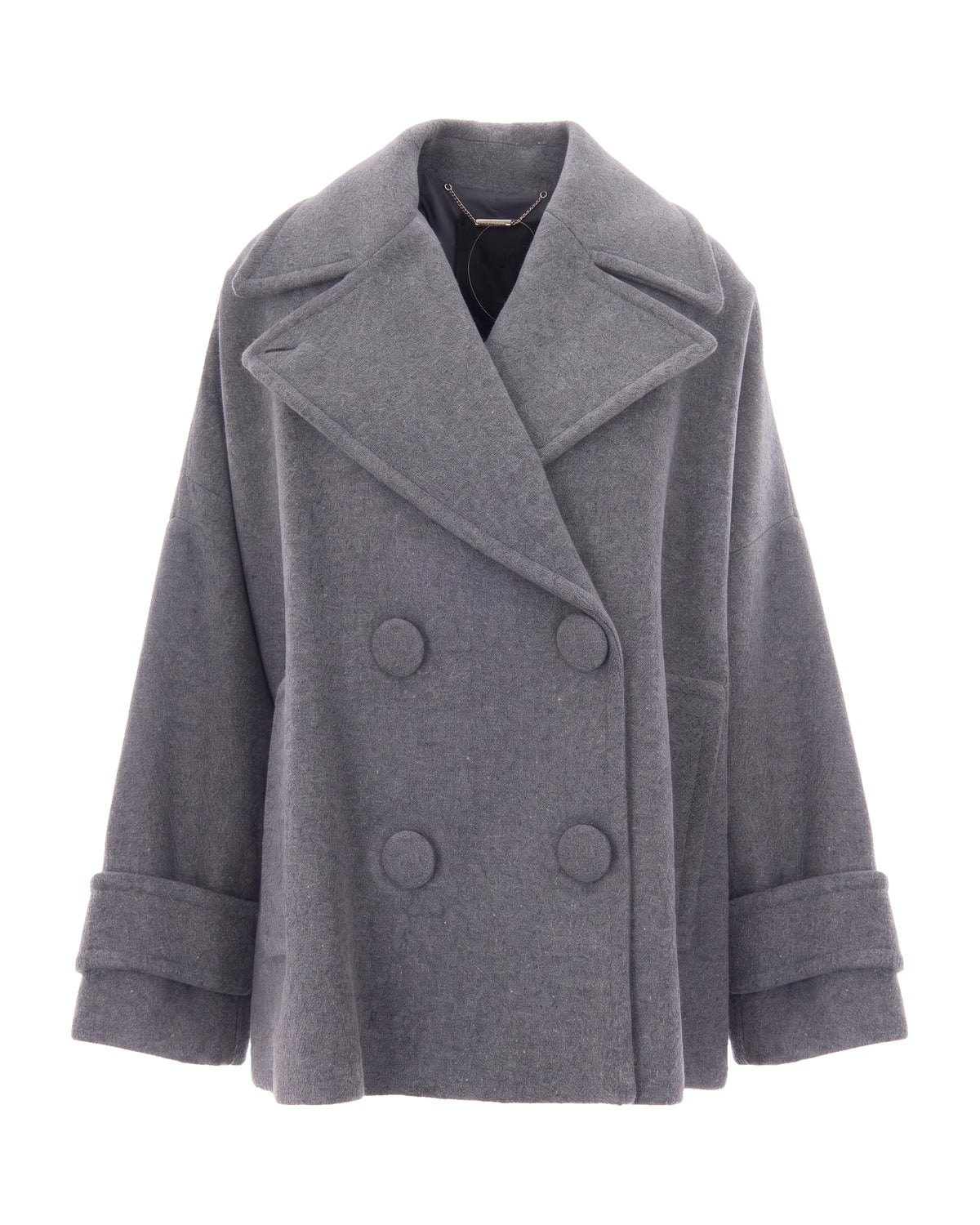 
Oversized Coat – Medium Grey Melange