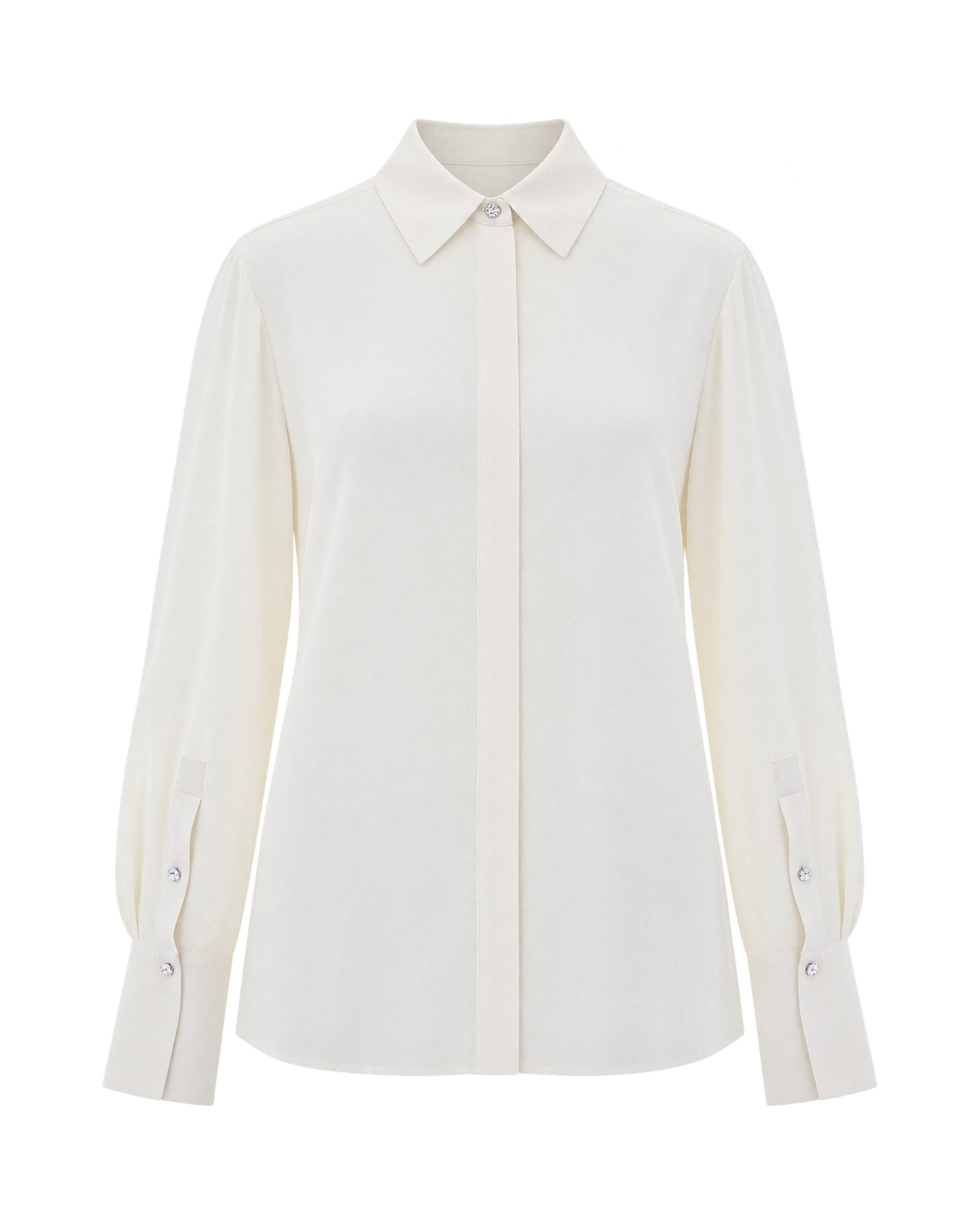 
Crêpe De Chine Shirt – Butter Cream
