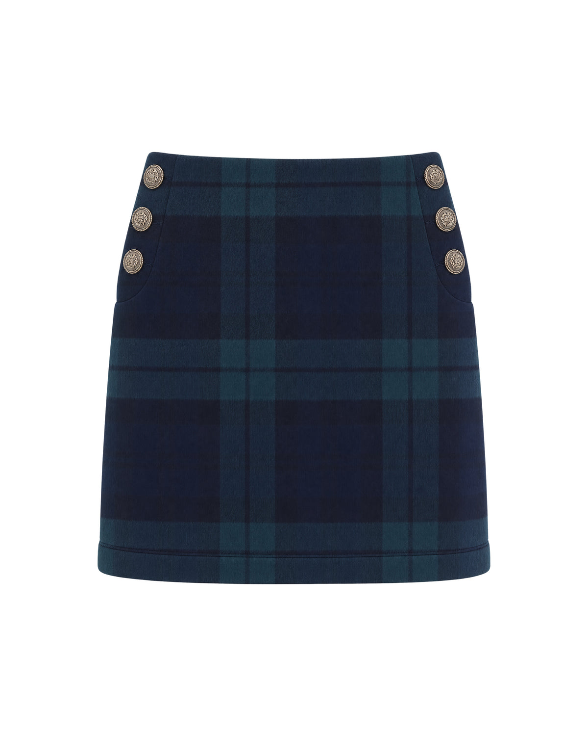 
Wool Miniskirt – Blue Tartan