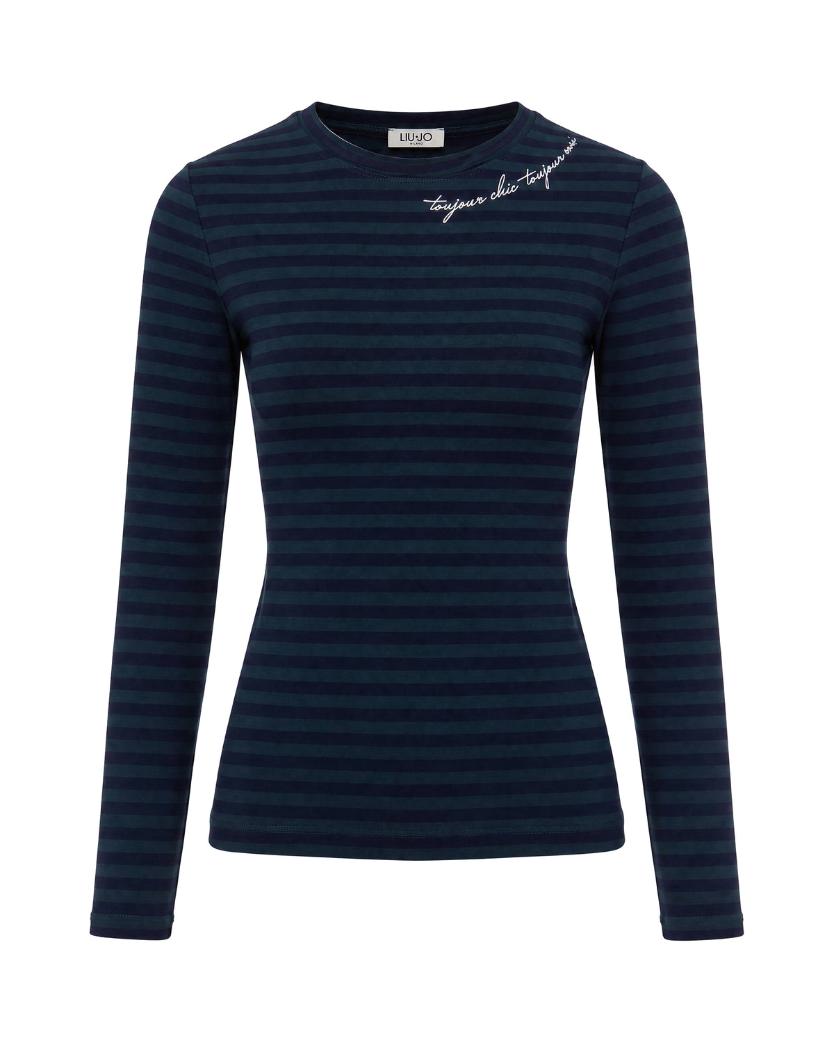 
Green and Blue Striped Embroidered Sweater – Green Blue Stripe