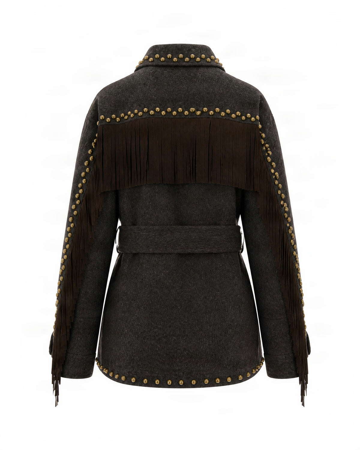 
Fringed Jacket – Dark Brown