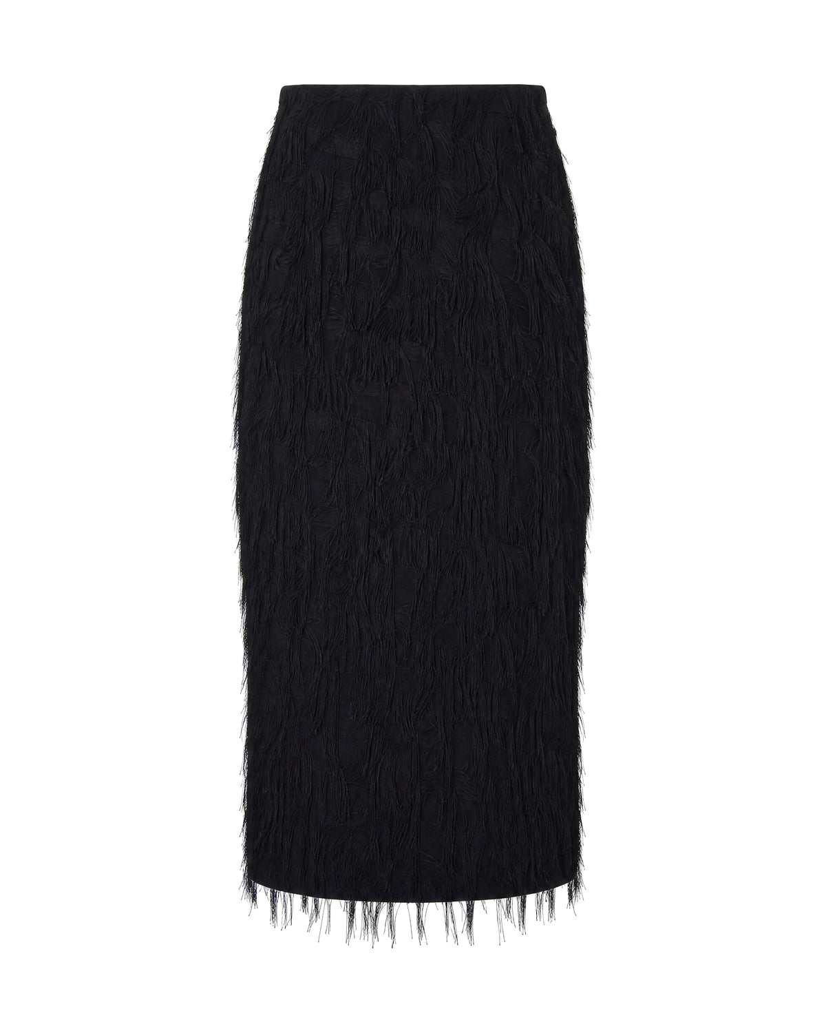 
Fringe Midi Skirt – Black