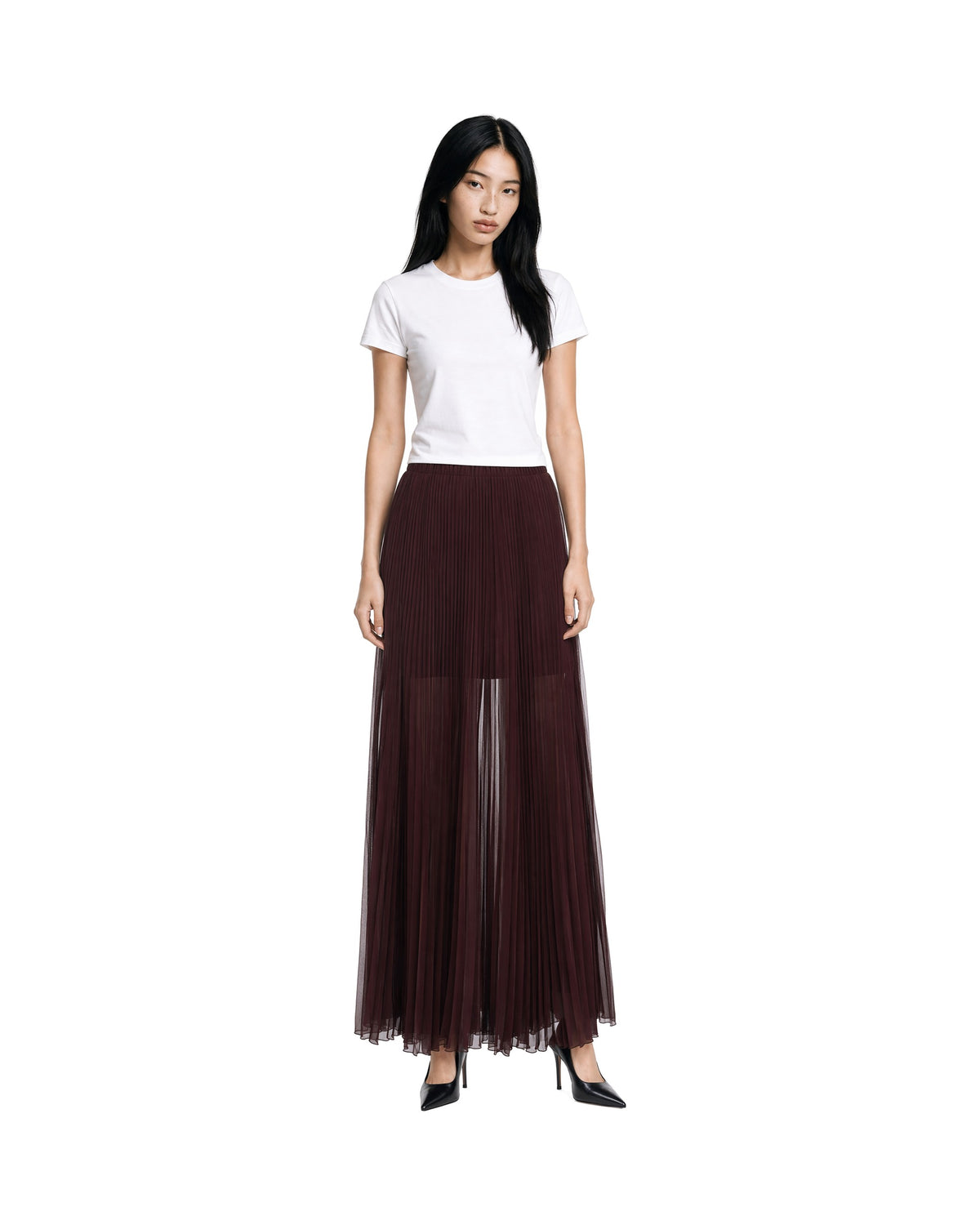 
Wood Brown Pleated Skirt – Wood Brown