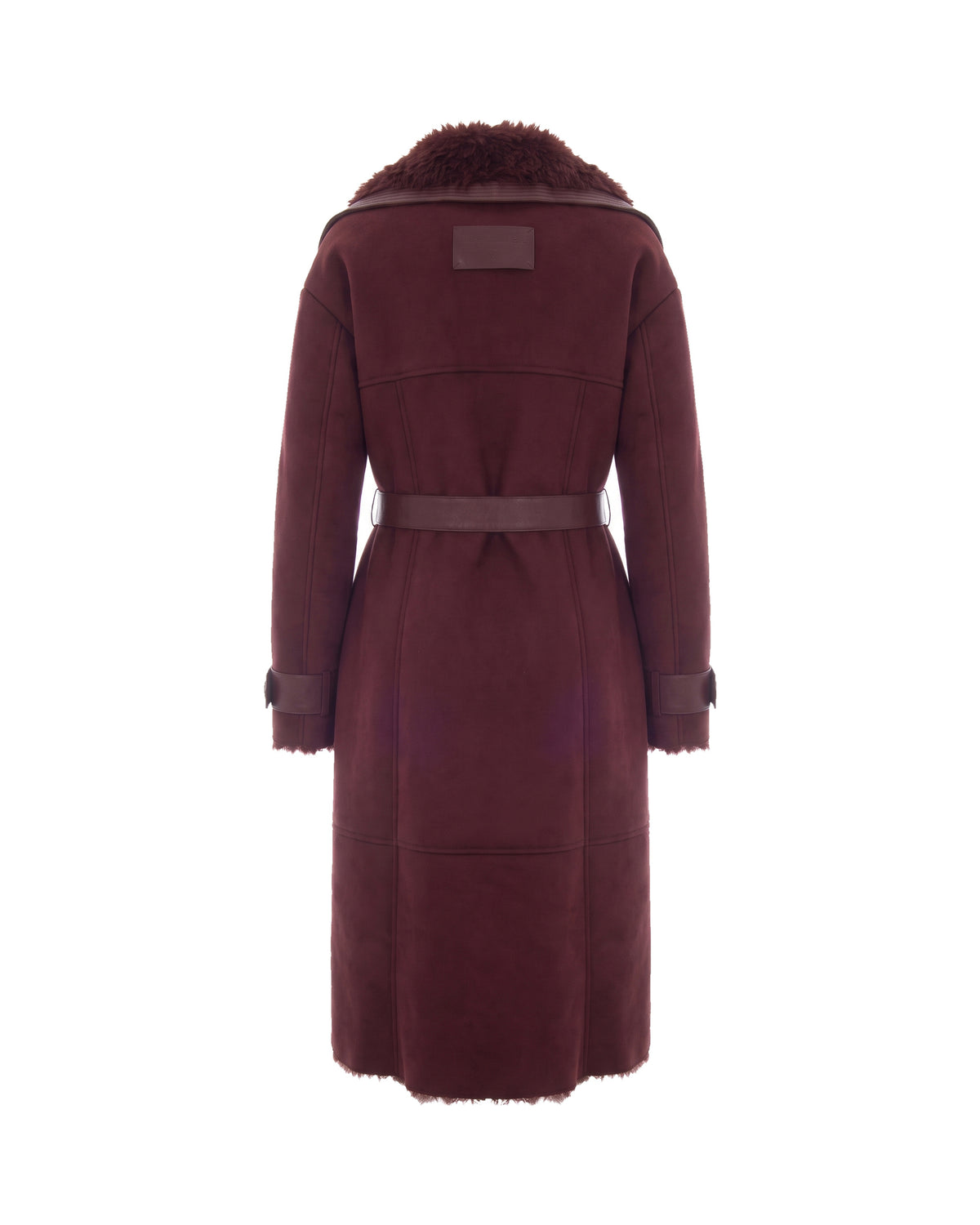 
Fluffy Suede Coat – Wood Brown