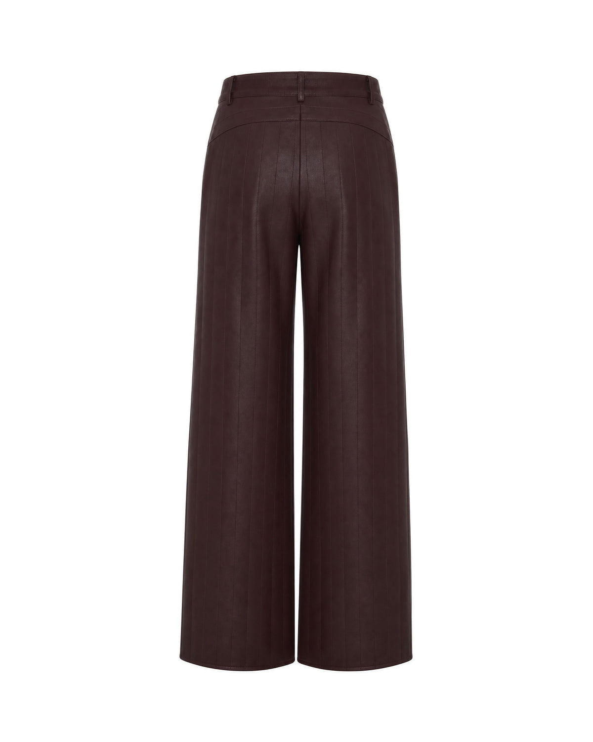 
Faux Leather Trousers – Wood Brown