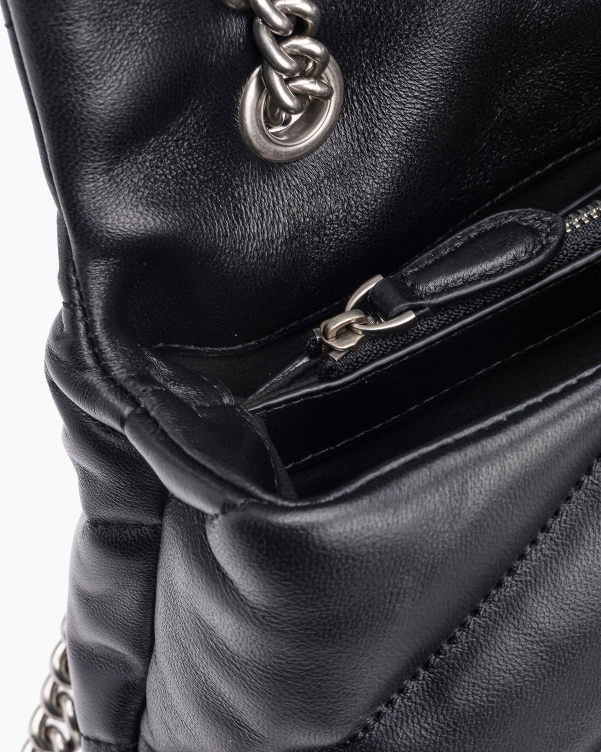 
Love Puff Classic Bag – Black-Old Silver