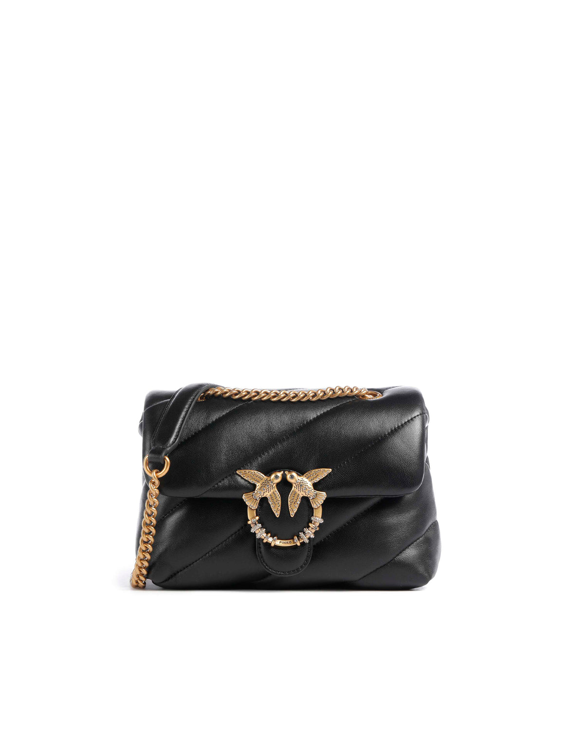
Puff Mini New Buckle Bag – Black-Antique Gold