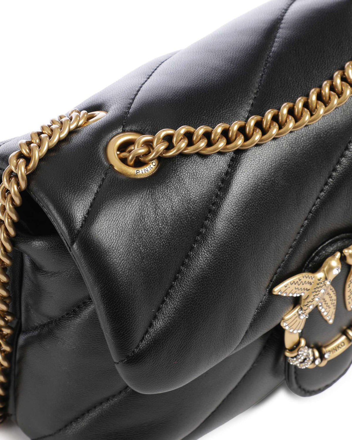 
Puff Mini New Buckle Bag – Black-Antique Gold