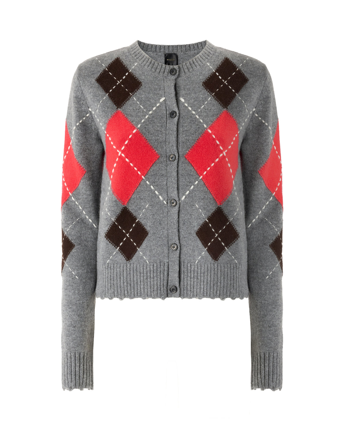 
Cardiff Argyle Cardigan – Grey/Brown