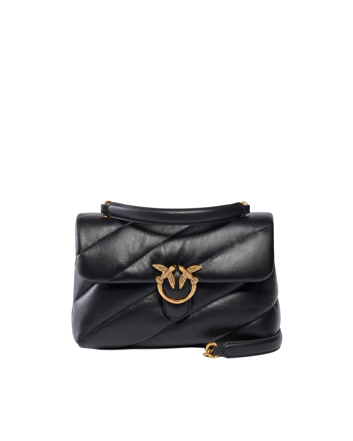 
Love Puff Classic Bag – Black-Antique Gold