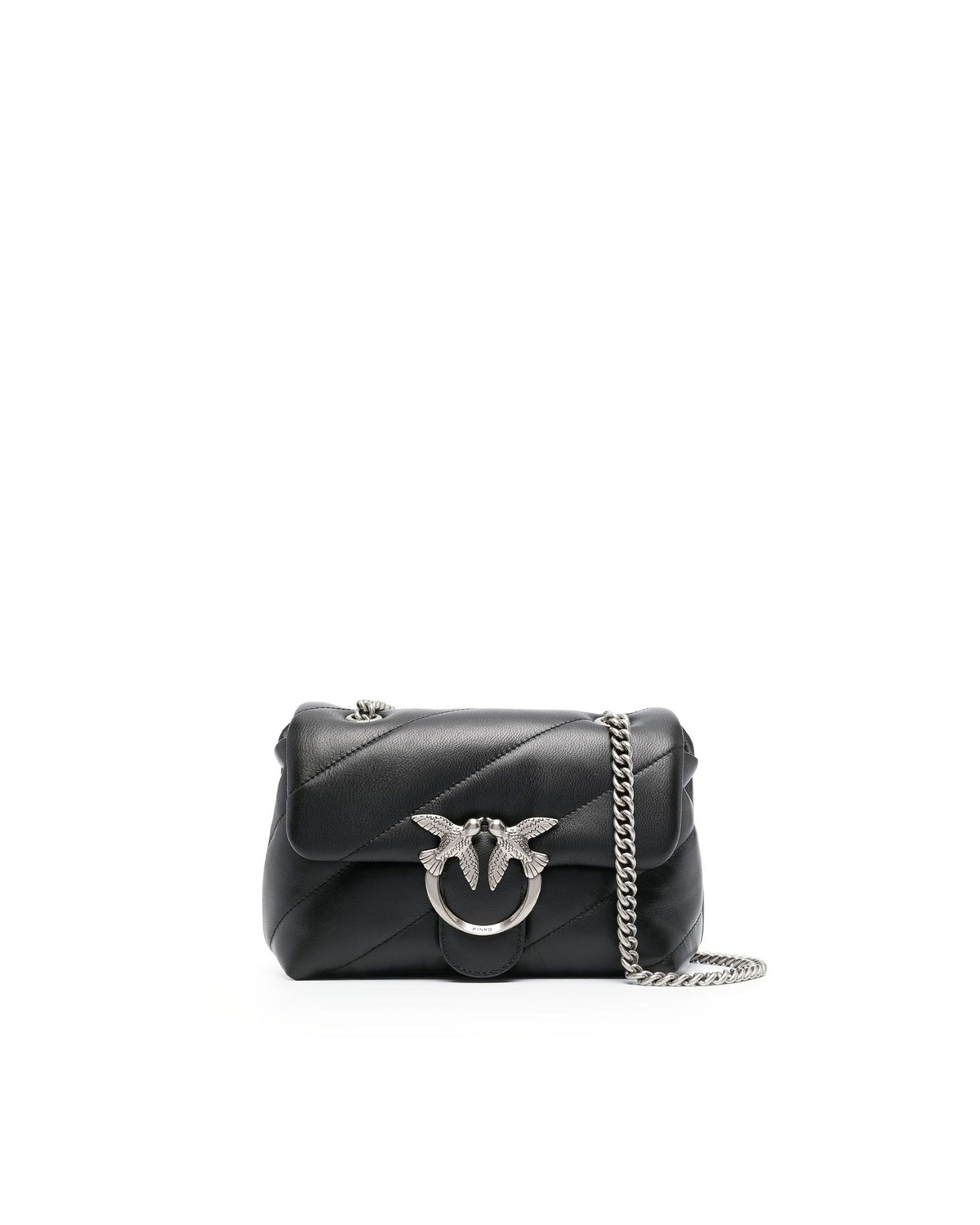 
Love Puff Baby Bag – Black-Old Silver