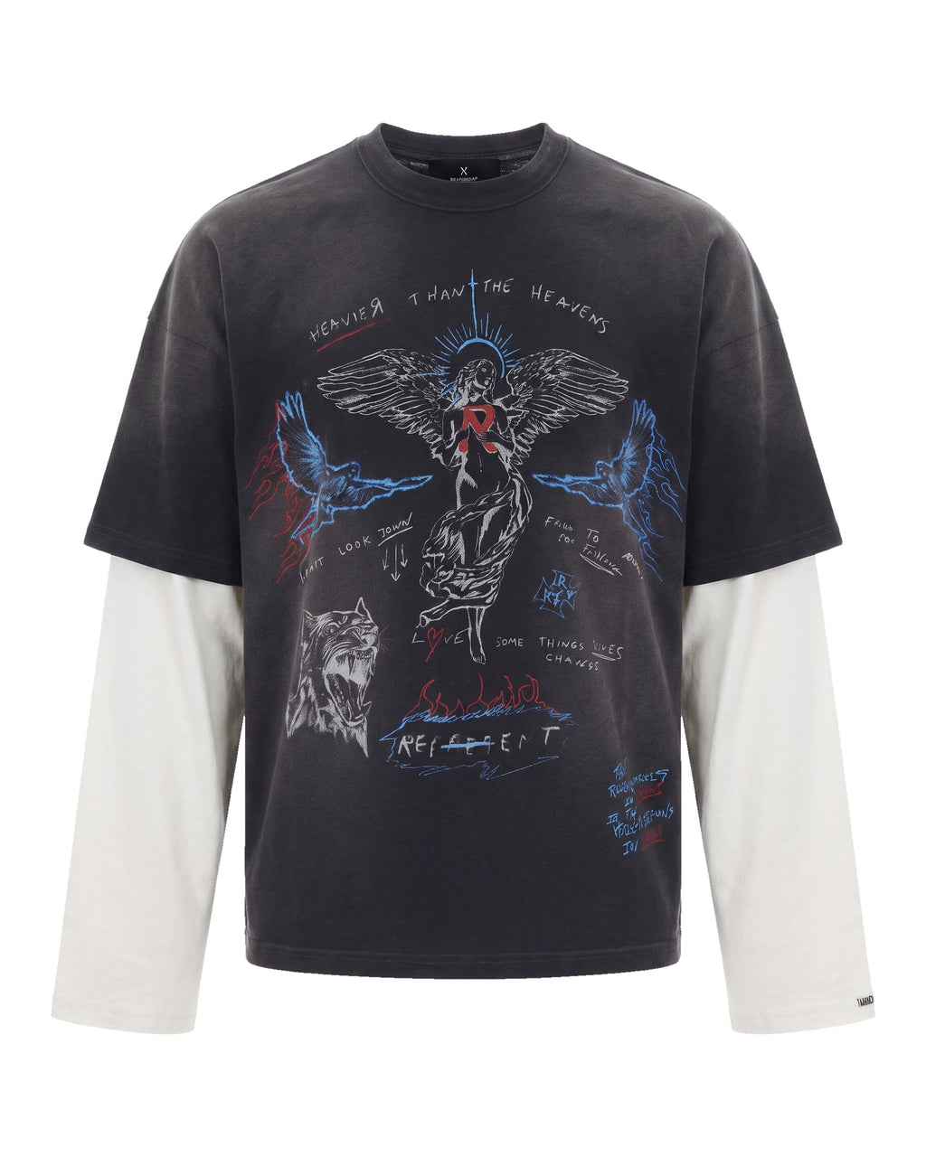 T-Shirt Heavier Than The Heavens – Washed Black