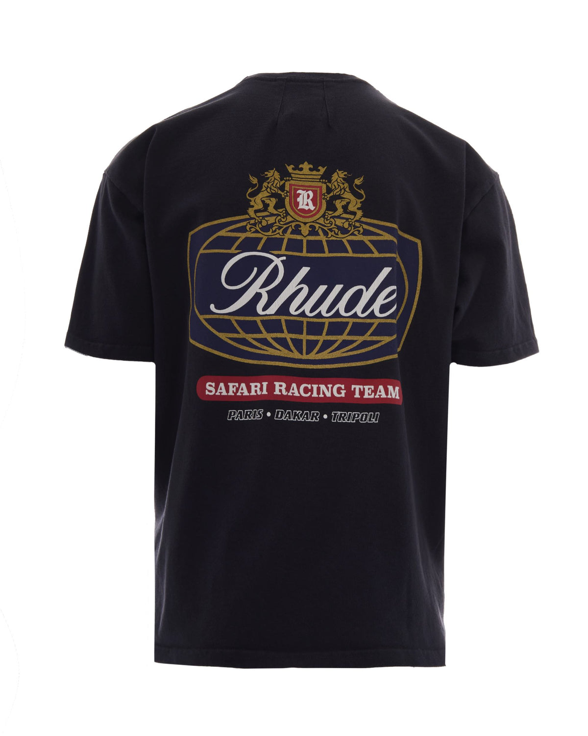 
Safari Crest T-shirt – Vintage Black / Blue / Red