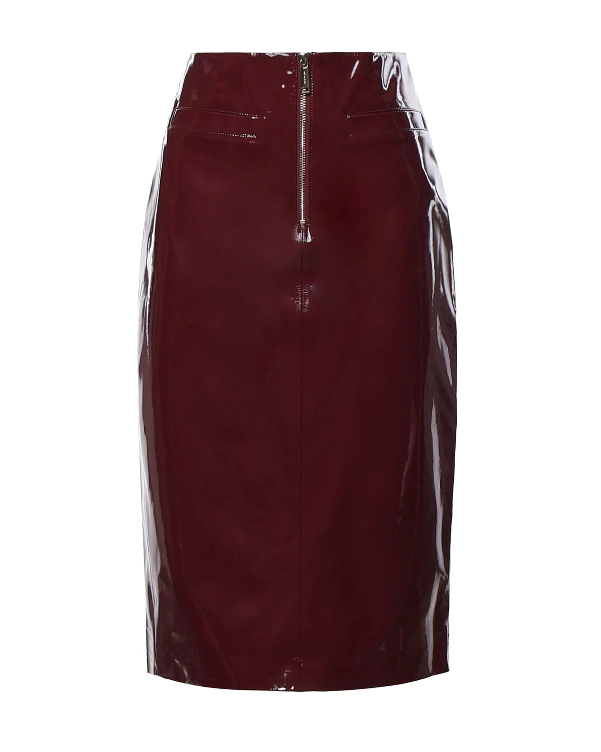 
Purple Faux Leather Midi Skirt – Purple