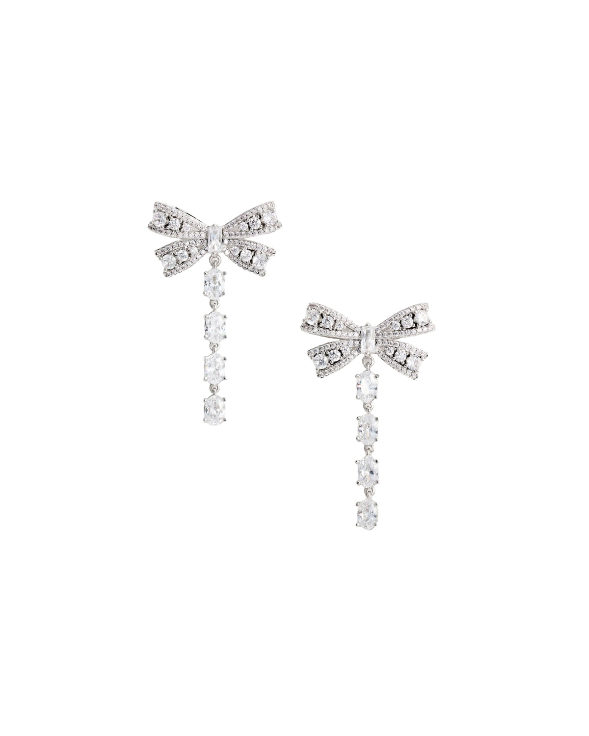 
Crystal Bow Earring – Crystal - Silver