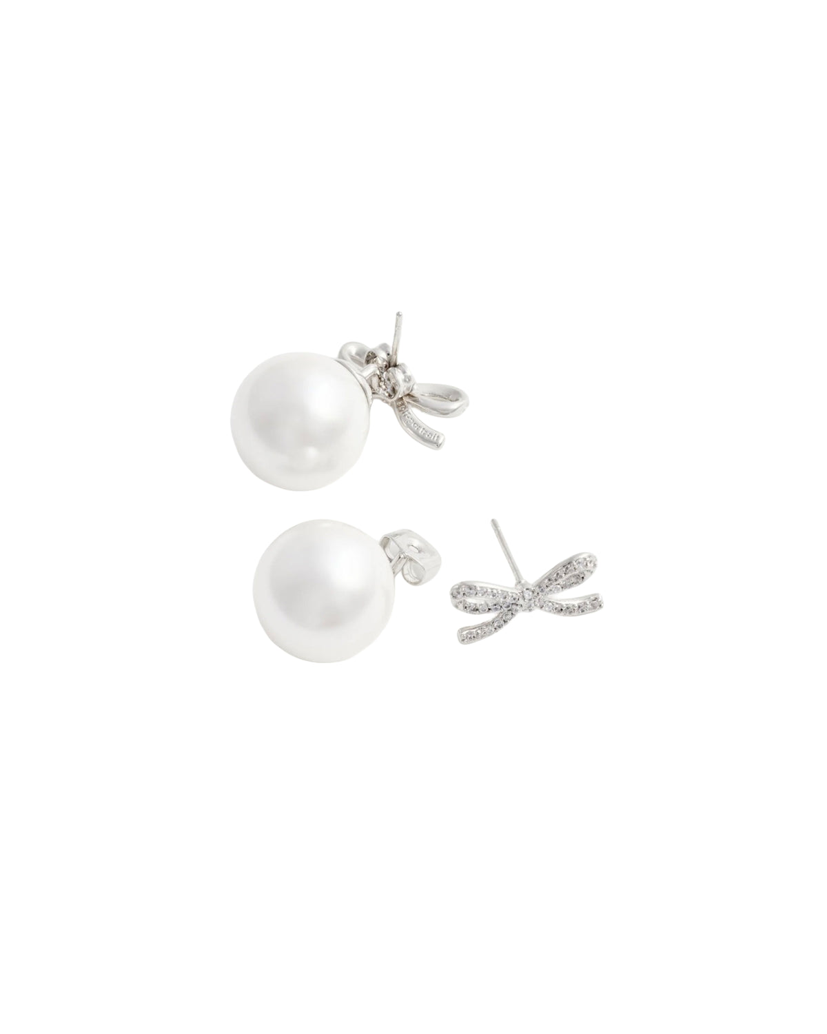 
Brystal Bow Pearl Earring – Pearl - Silver