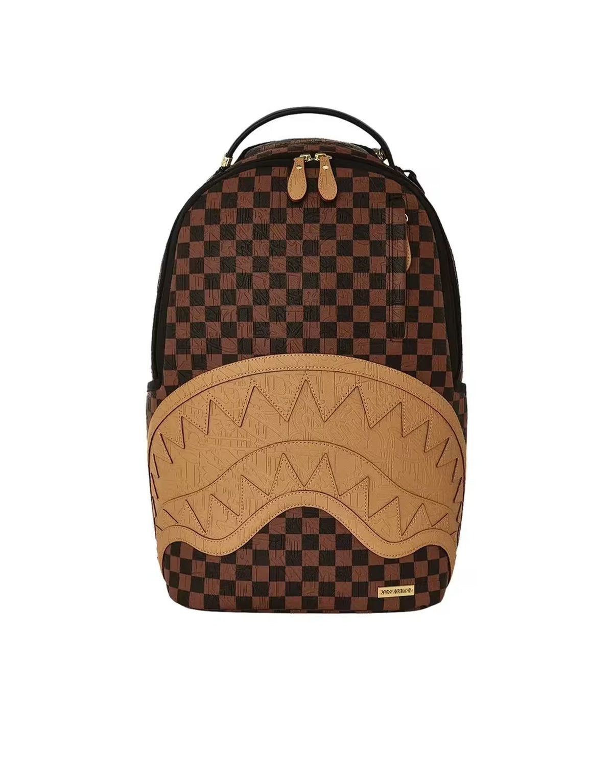 
Brown Embossed Check Backpack – Check Brown