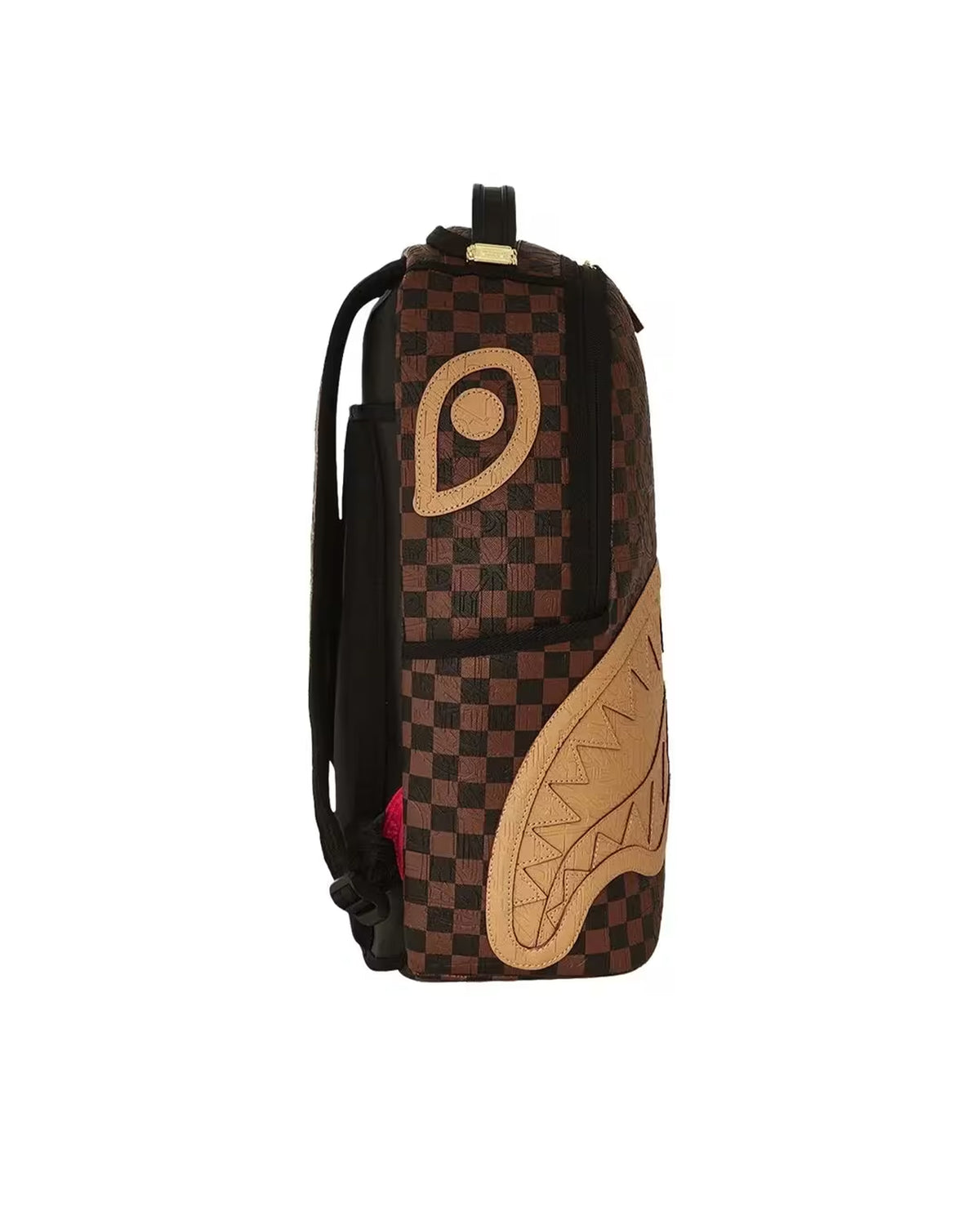 
Brown Embossed Check Backpack – Check Brown