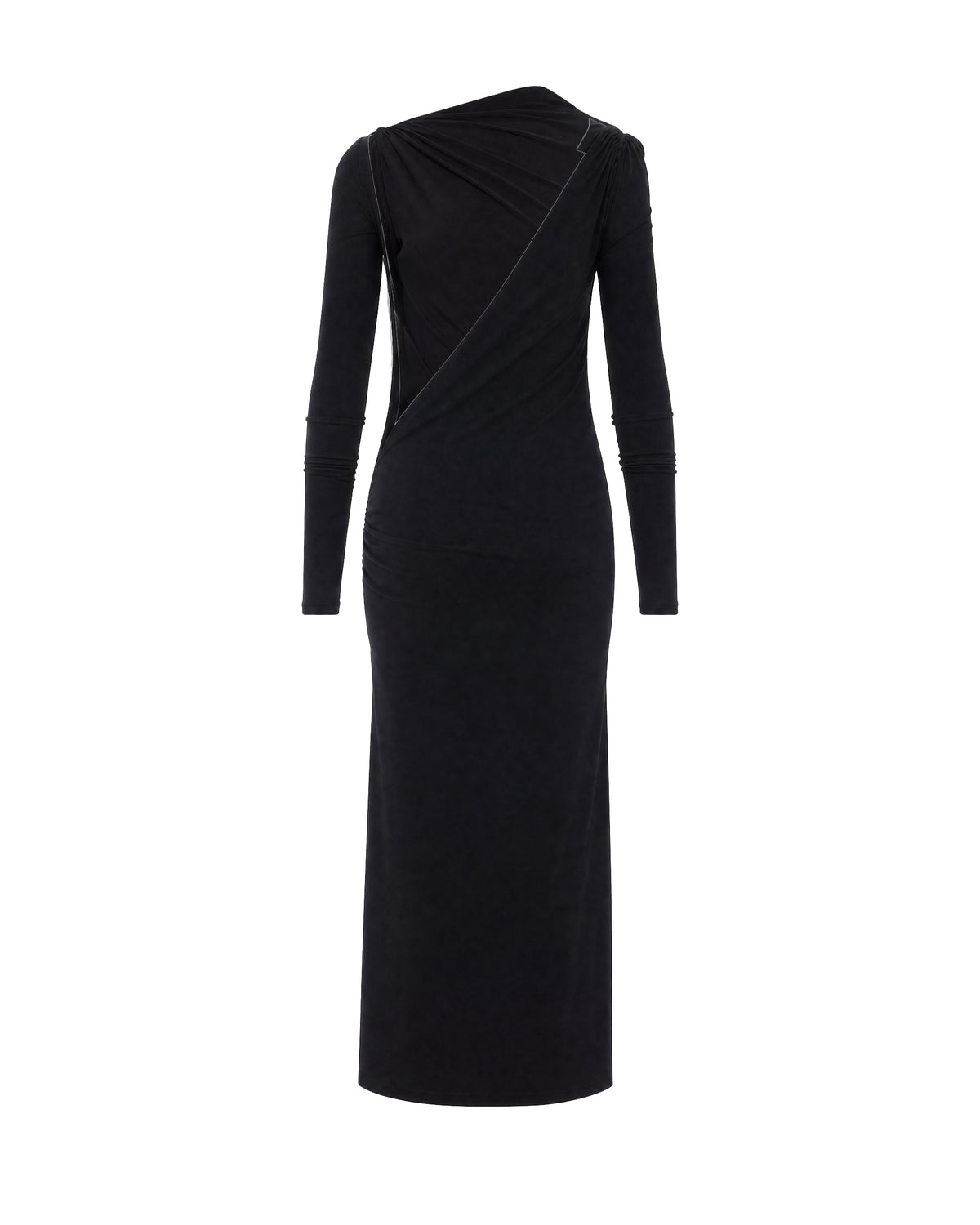 
Long-Sleeved Backless Dress – Black