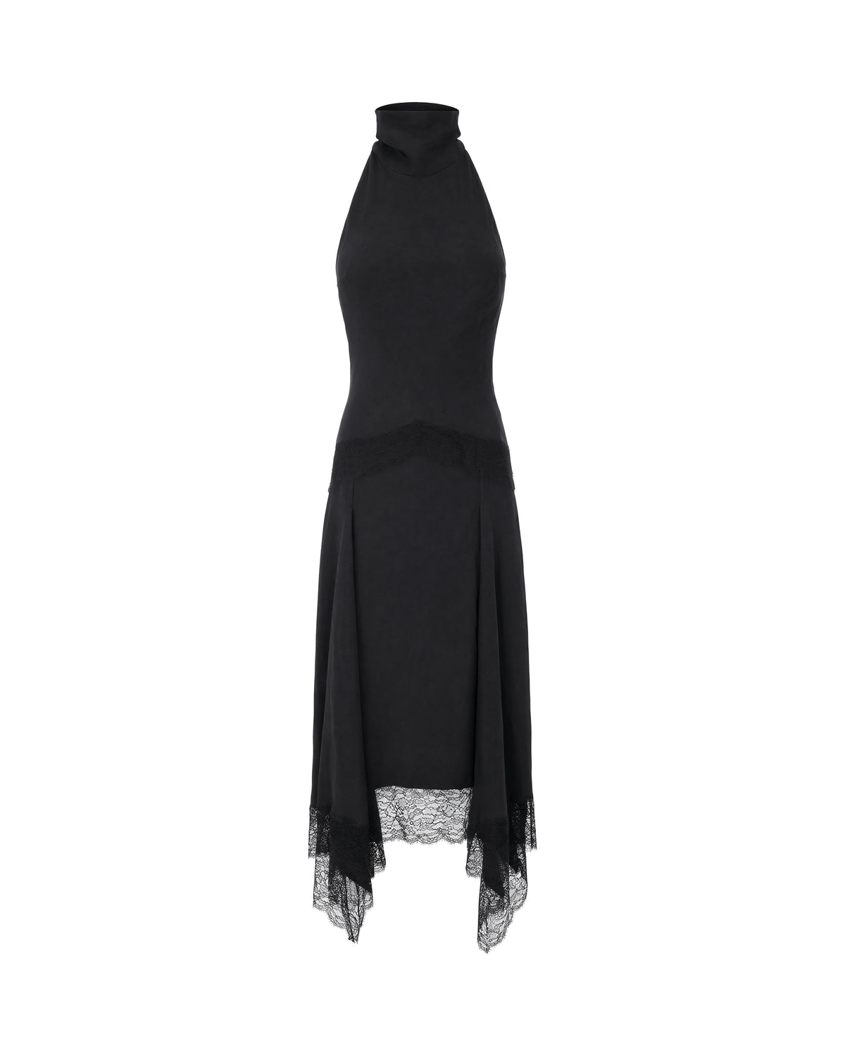 
Lace Halter Dress – Black