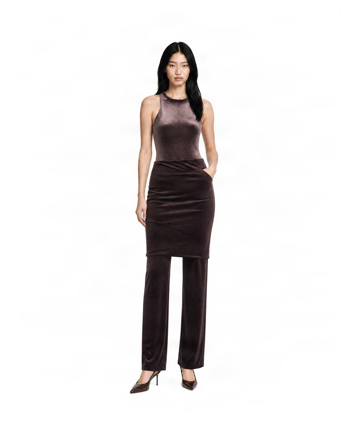 
Layered Trousers – Dark Brown