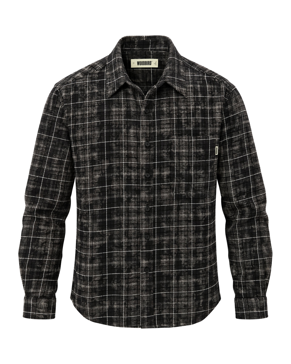 
Wbjong Washed Check Shirt – Black-White