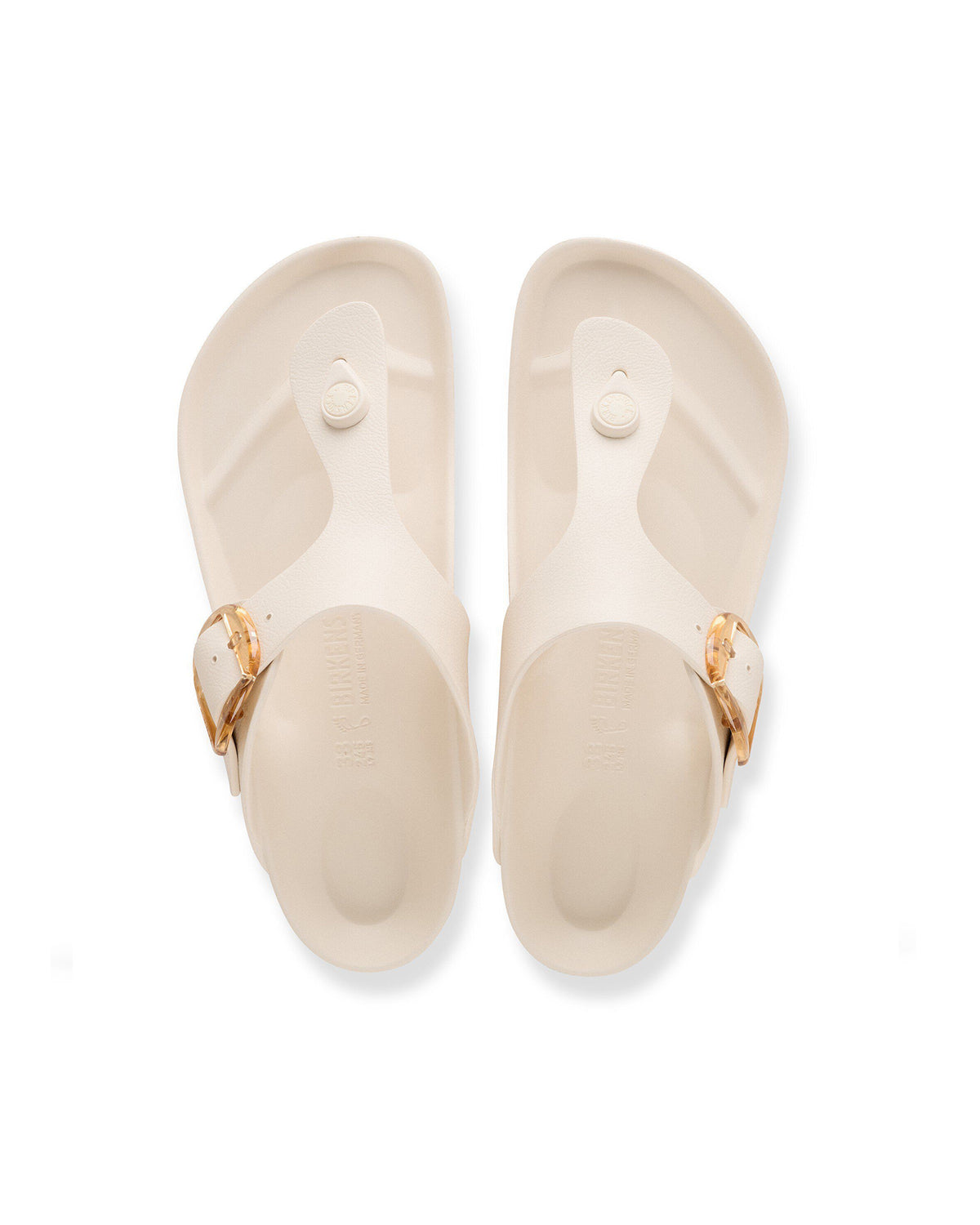 
Gizeh Big Buckle Slipper – Eggshell