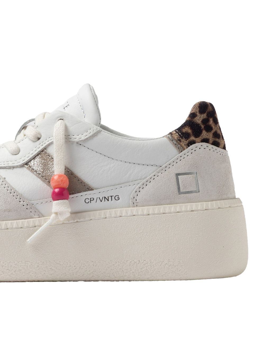 Sneakers Court Platform Vintage – White-Leopard