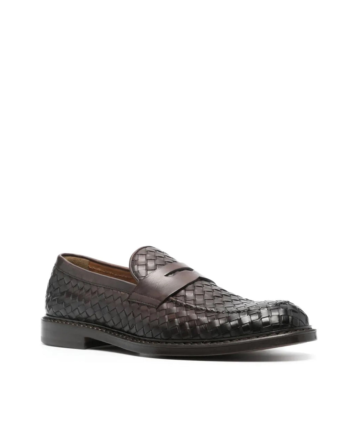 
Woven Loafer – Straw Dark Brown+Sole