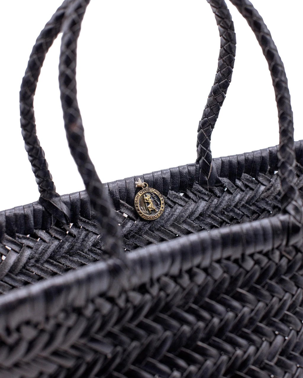 8811 BAMBOO TRIPLE JUMP SMALL  3X JUMP DESIGN BASKET 40X19X15 CM – Black